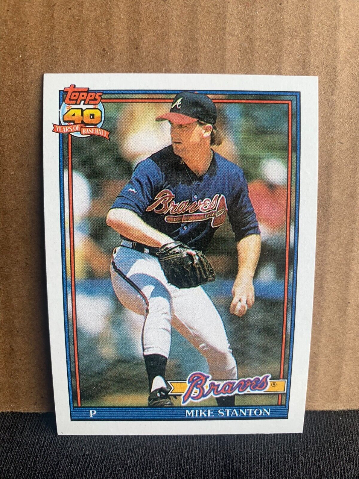1991 Topps Baseball Card Atlanta Braves Mike Stanton