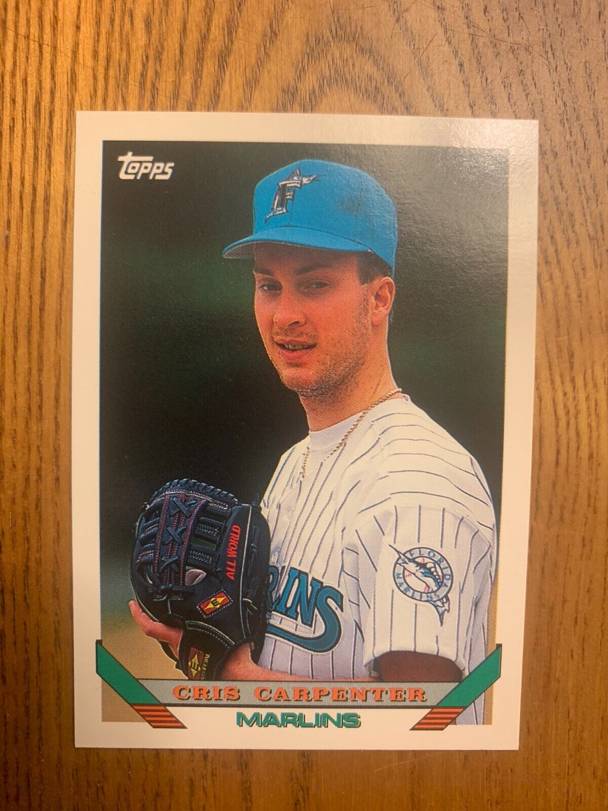 1993 Topps Baseball Card Florida Marlins Chris Carpenter