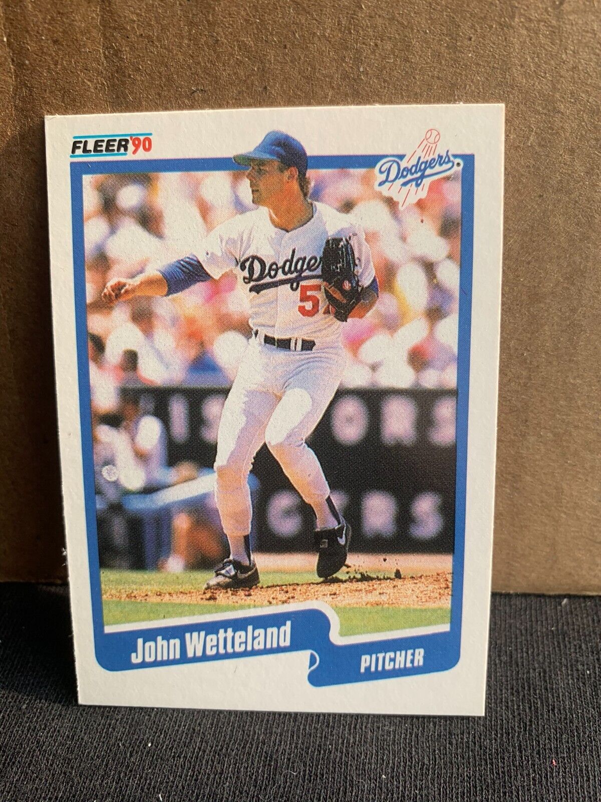 1990 Fleer Baseball Card Los Angeles Dodgers John Wetteland