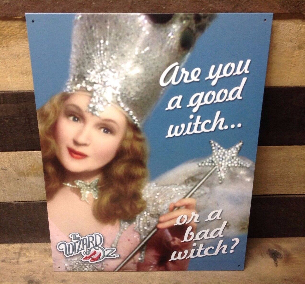 Wizard of Oz Good Witch Metal Sign Tin Vintage Garage Wall Old Rustic 