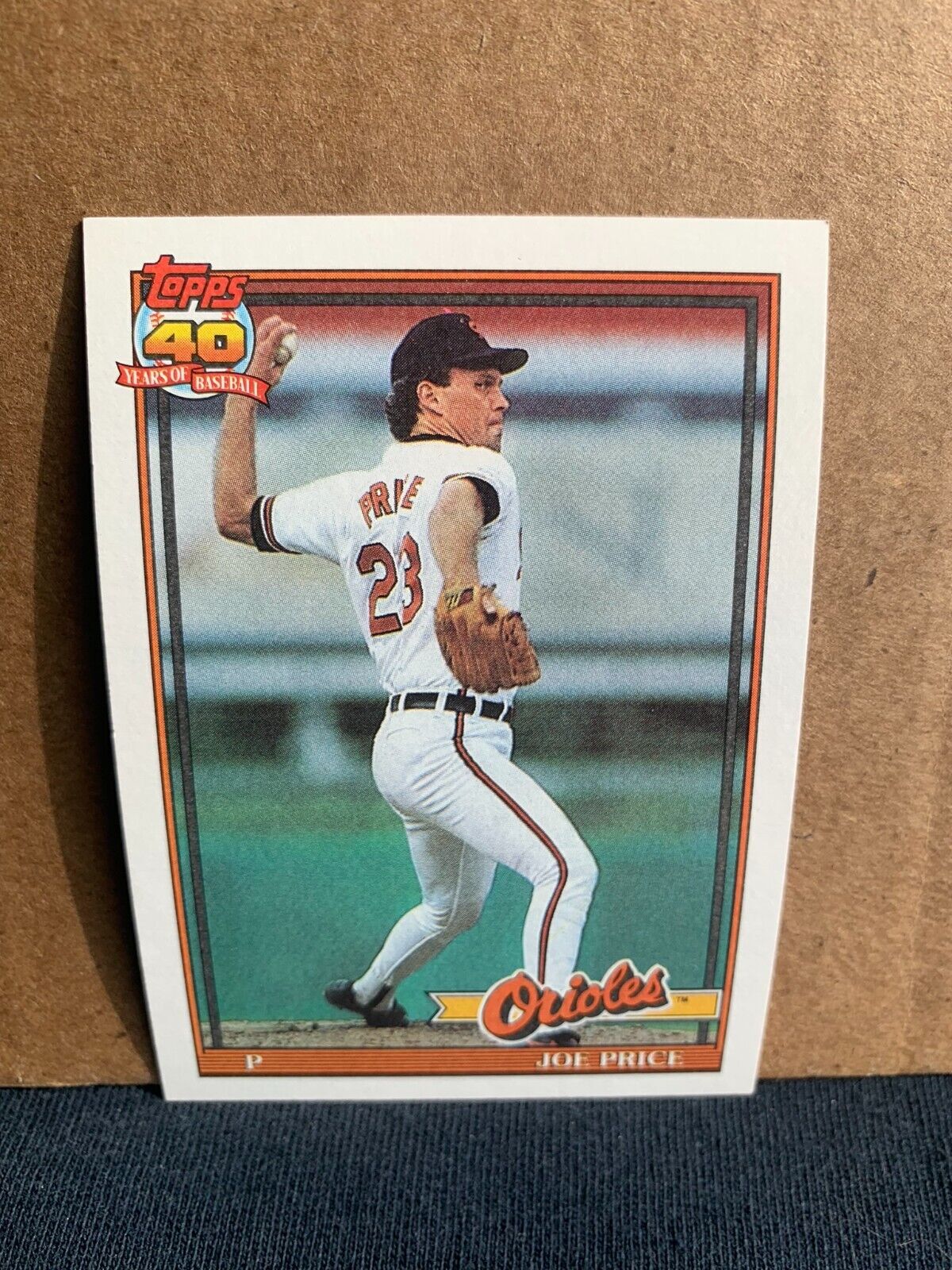 1991 Topps Baseball Card Baltimore Orioles Joe Price