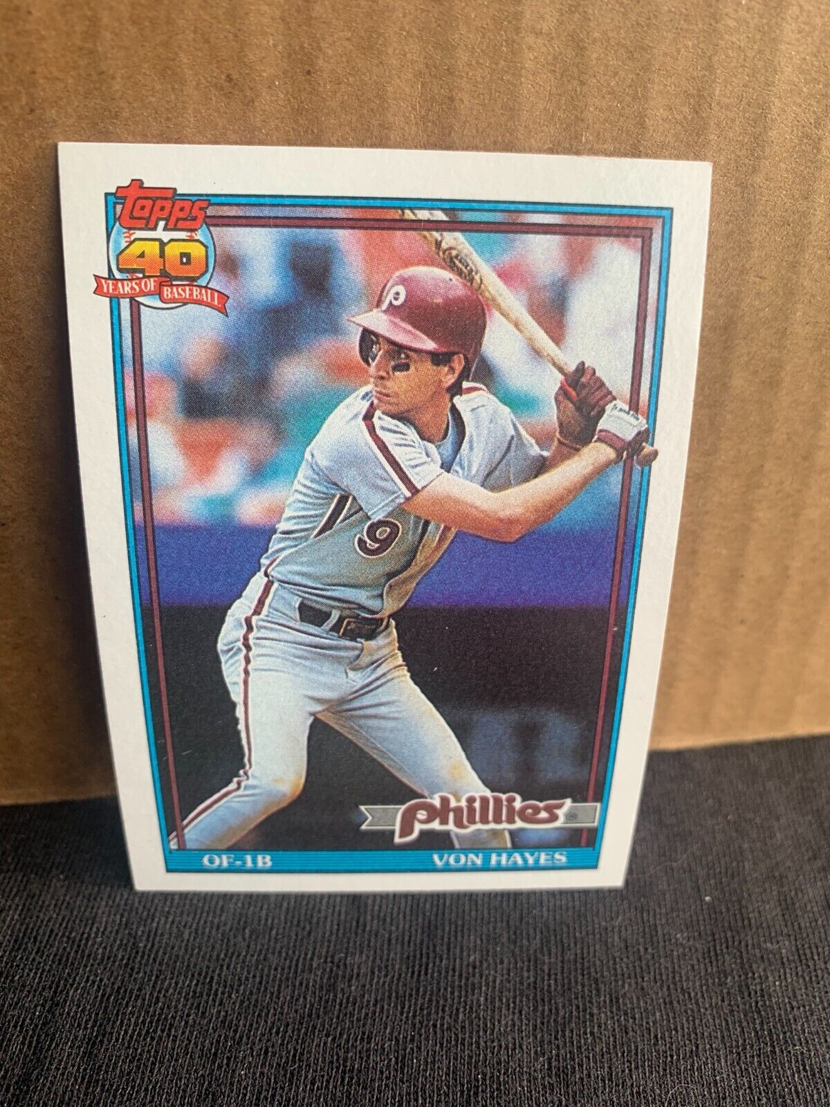 1991 Topps Baseball Card Philadelphia Phillies Von Hayes