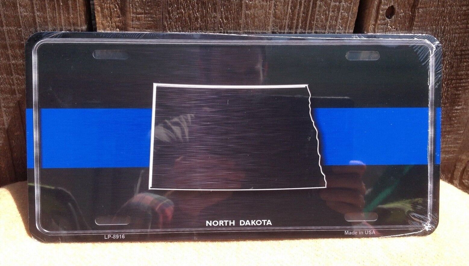 North Dakota Thin Blue Line Police Auto Car Truck Metal Novelty License Plate