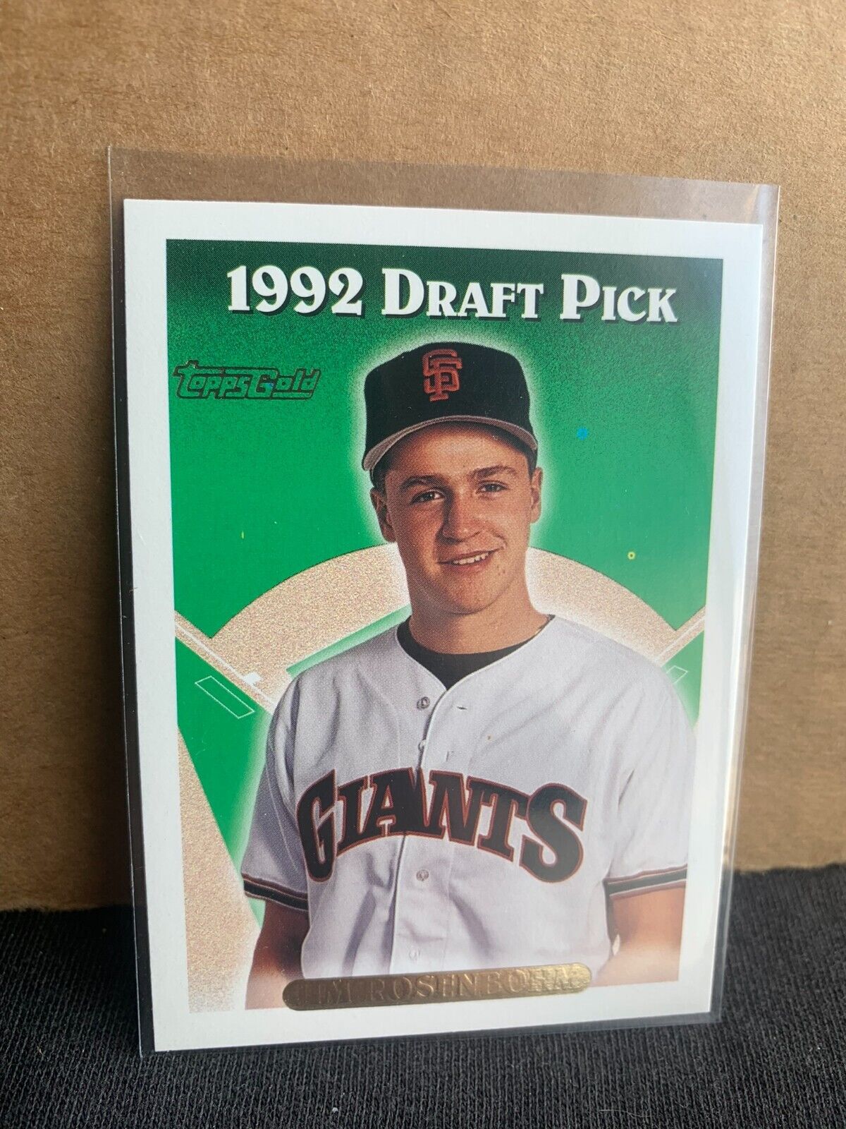 1993 Topps Gold Baseball Card 1992 Draft Pick Jim Rosenbohm