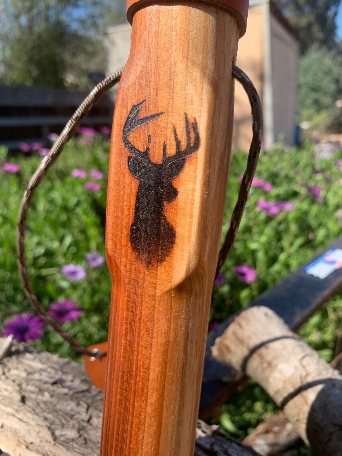 Rugged Terrain Wood Walking Cane Stick Ball Knob Round Top Palm Grip 30" - 42"