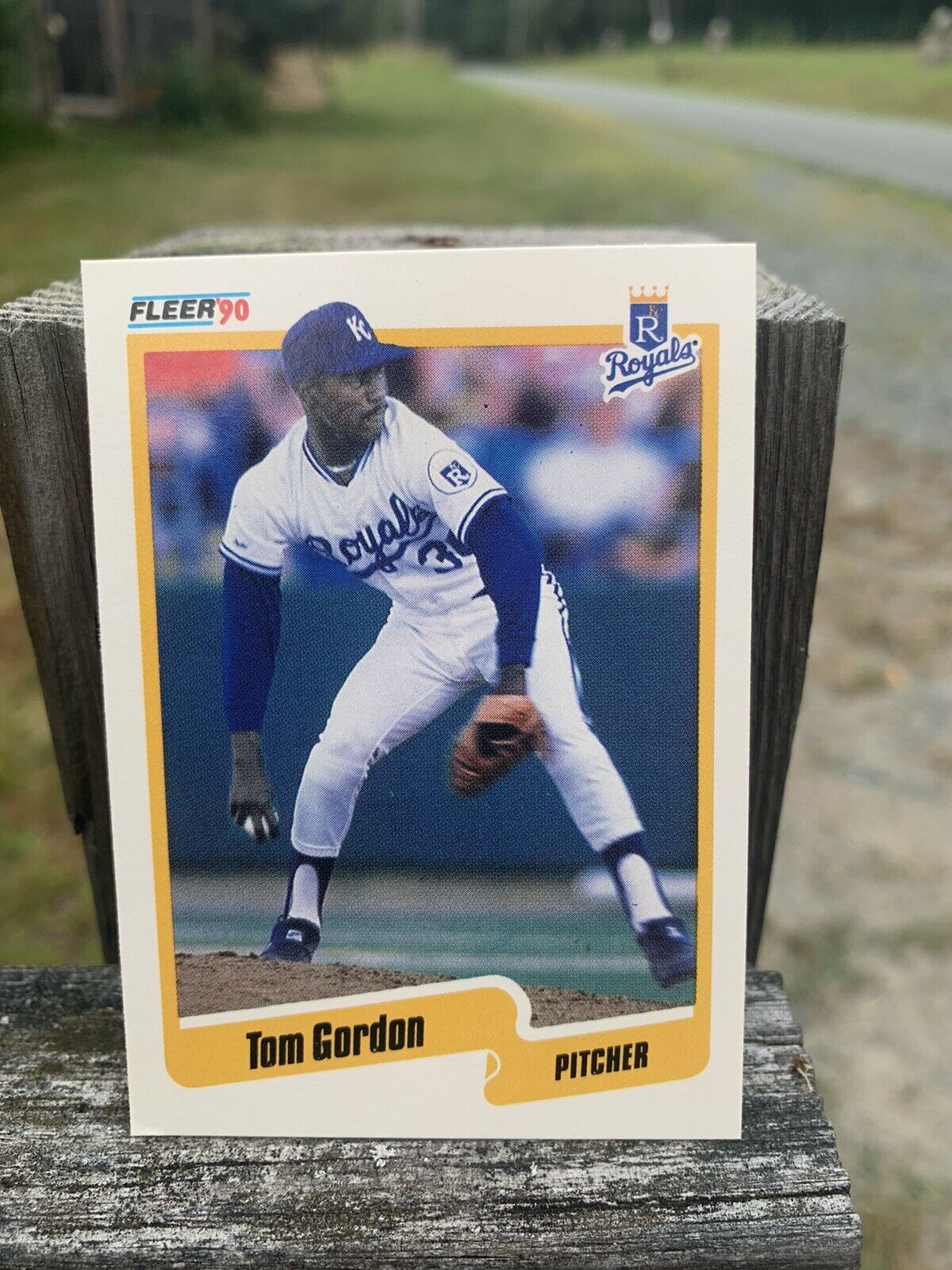 1990 Fleer Baseball Card Kansas City Royals Tom Gordon