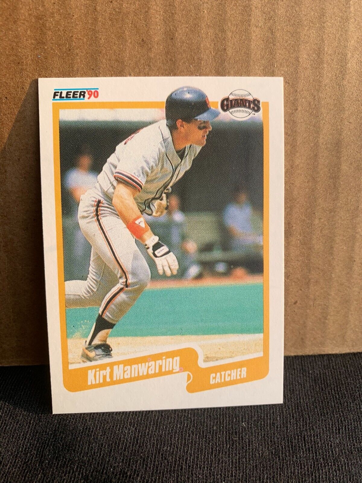 1990 Fleer Baseball Card San Francisco Giants Kirt Manwaring
