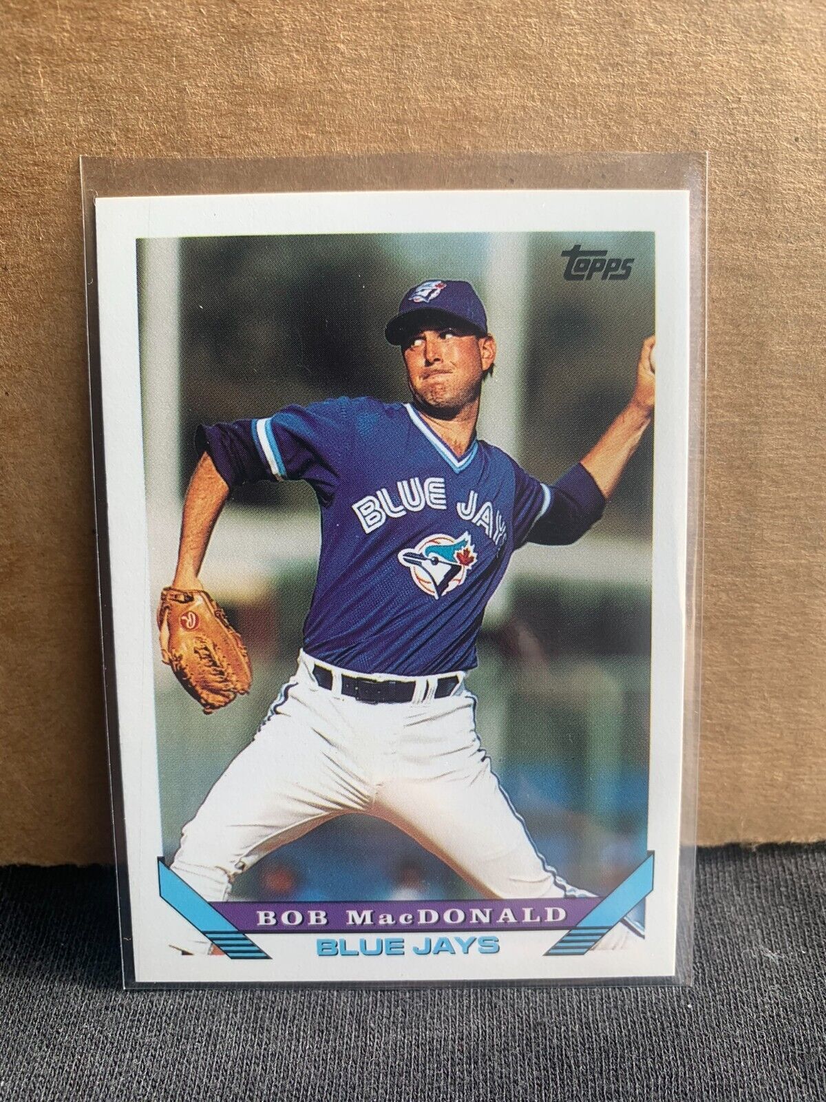 1993 Topps Baseball Card Toronto Blue Jays Bob MacDonald 