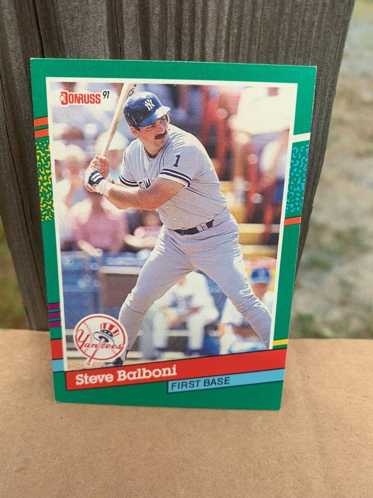 1991 Donruss Baseball Card New York Yankees Steve Balboni