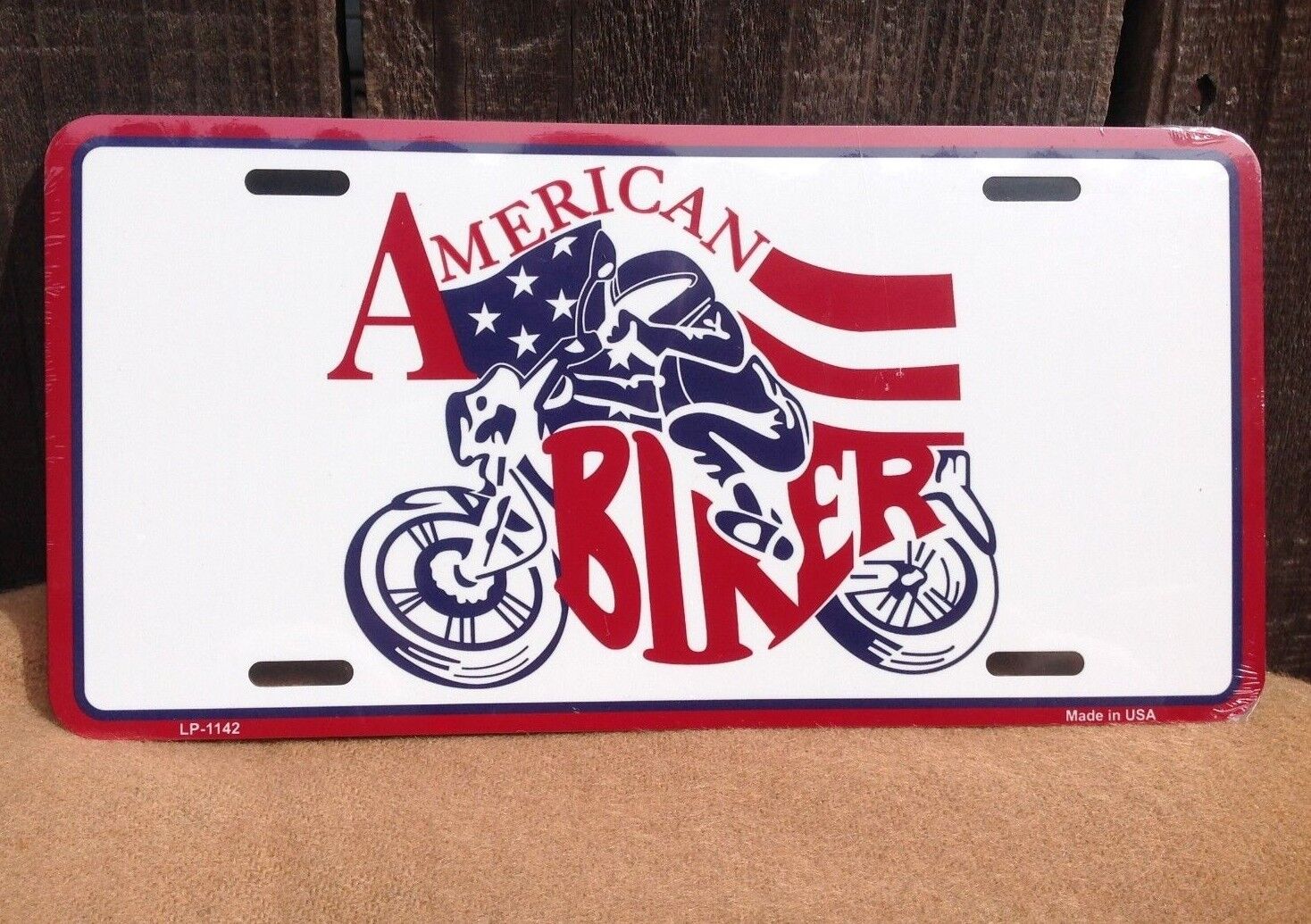 American Biker Motorcycle Novelty Auto Car License Plate Truck Tag