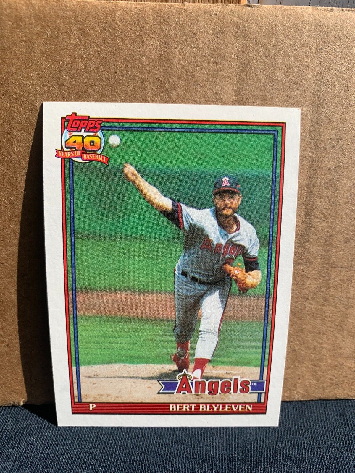 1991 Topps Baseball Card California Angels Bert Blyleven
