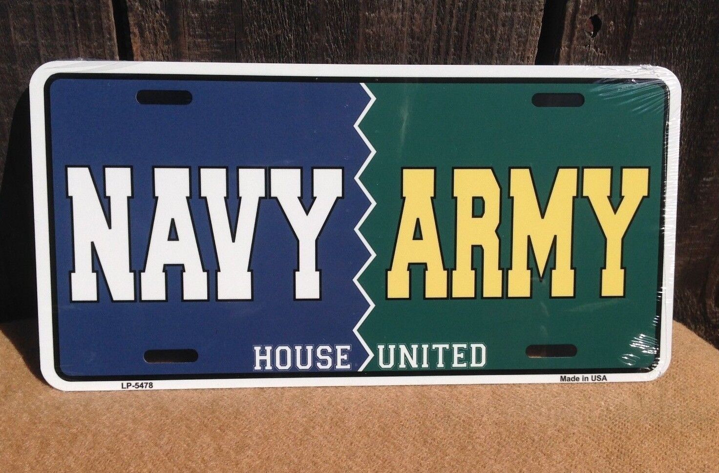Navy Army House United Military Soldiers Metal License Plate Auto Car Truck Tag