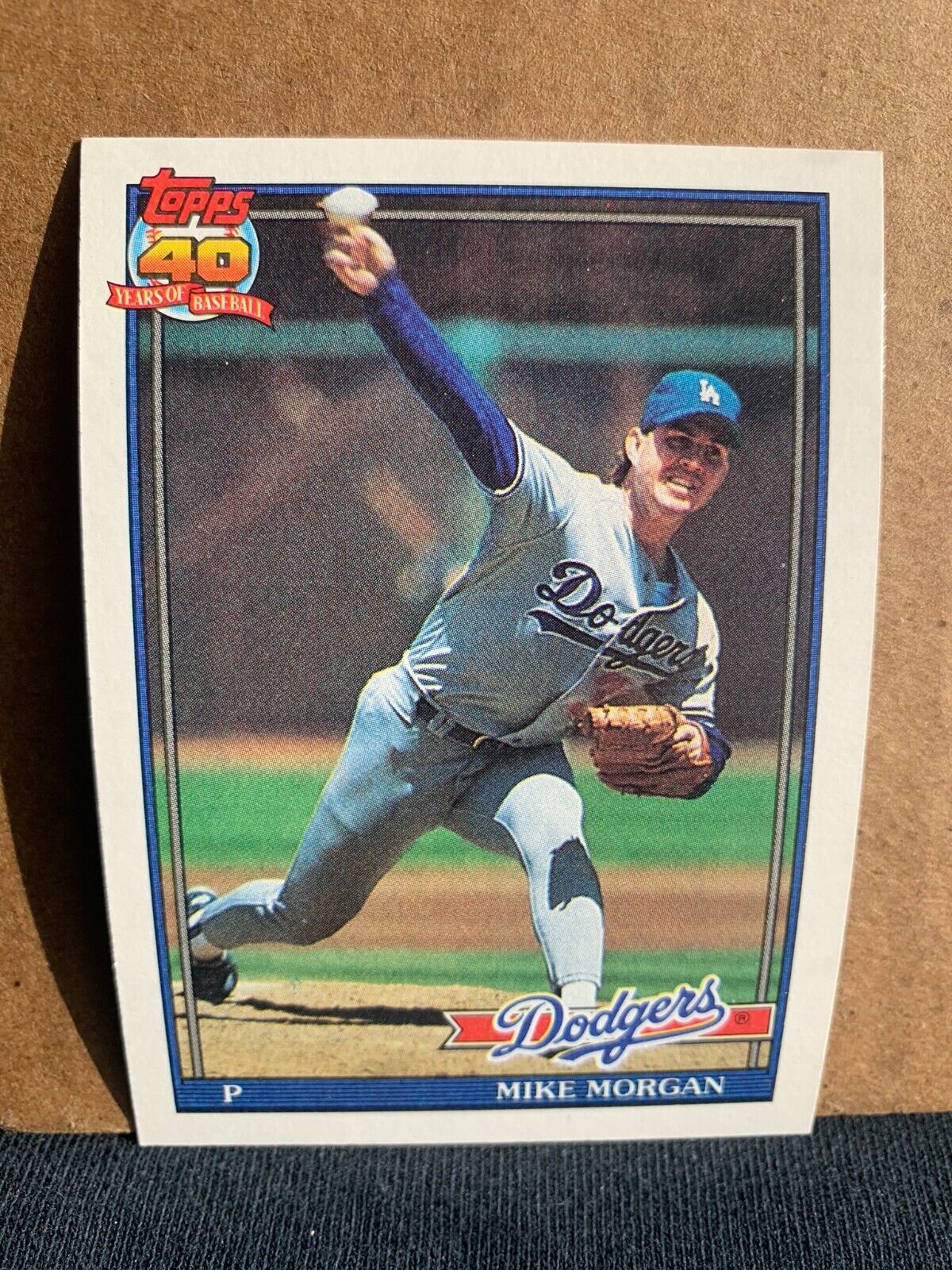 1991 Topps Baseball Card Los Angeles Dodgers Mike Morgan