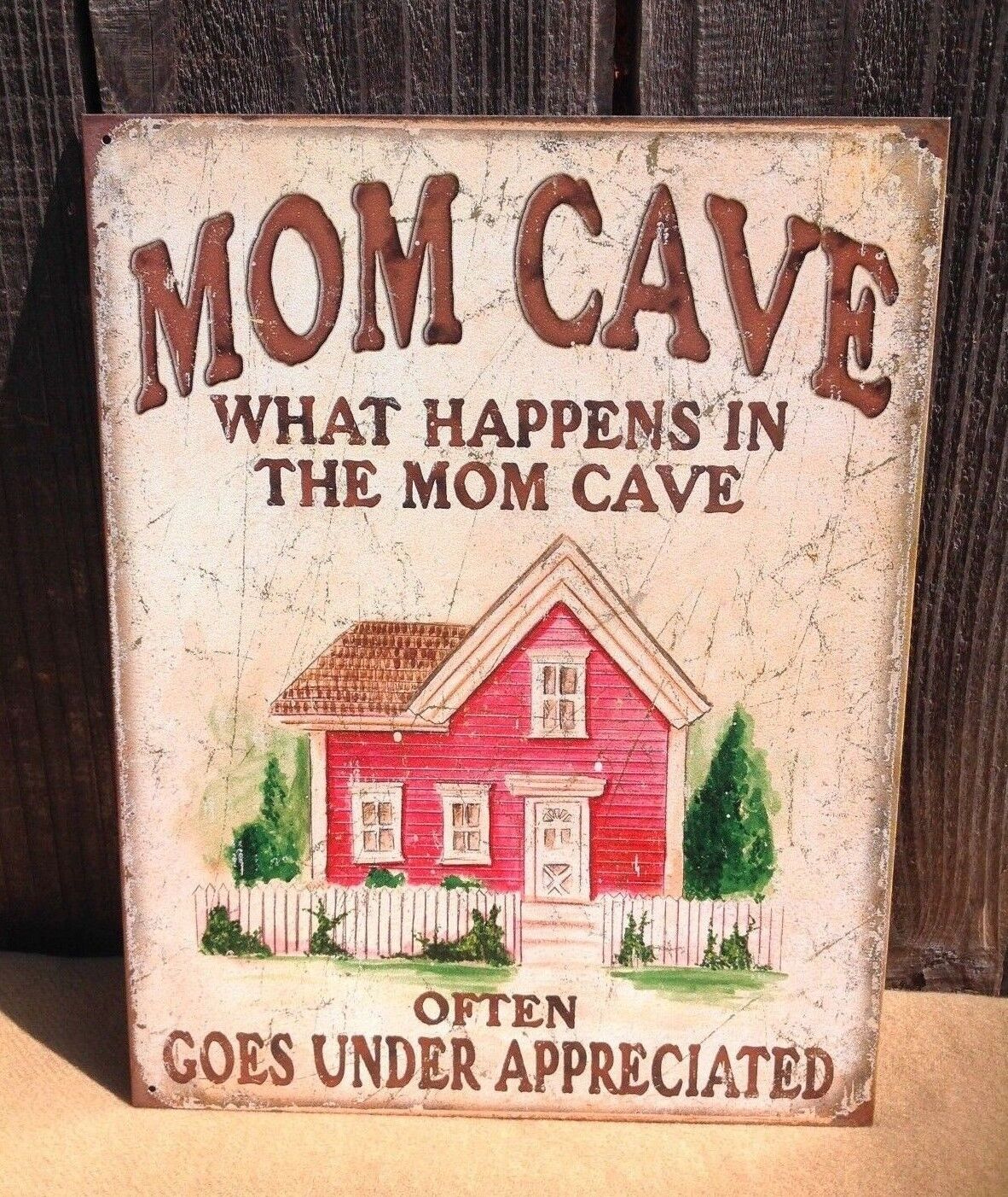 Mom Cave Often Under Appreciated Tin Metal Sign Mothers Day Gift Classic