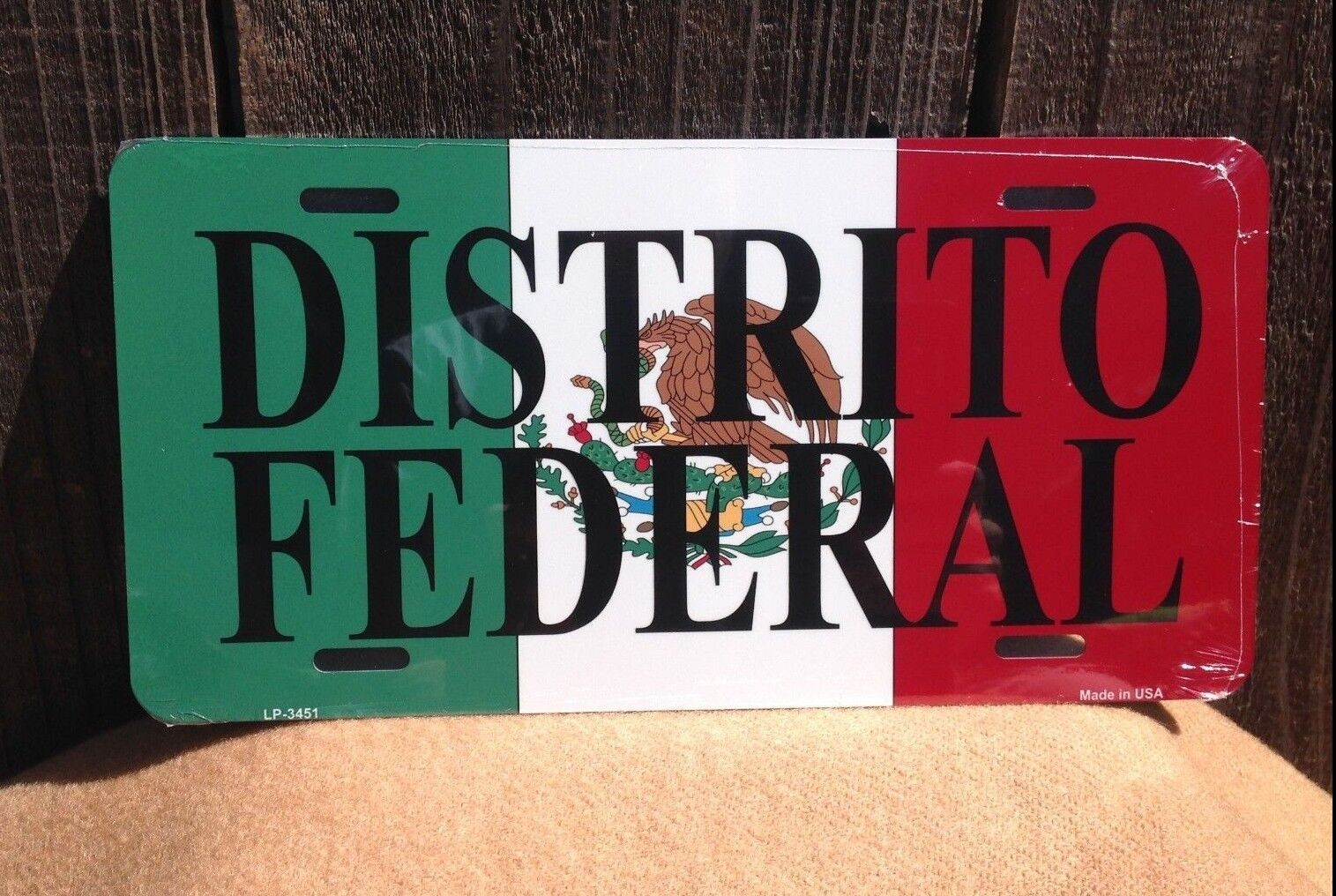 Distrito Federal Mexico Mexican Flag License Plate Auto Car Truck Vehicle Tag