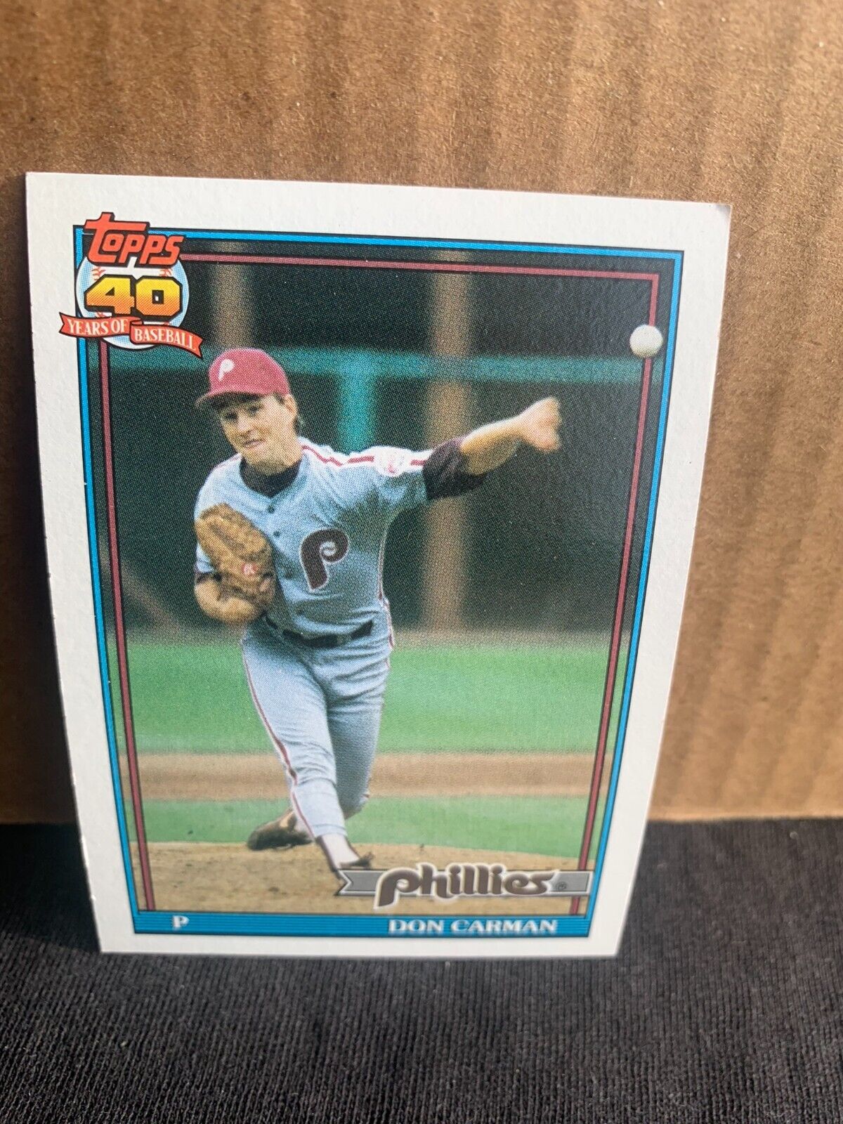 1991 Topps Baseball Card Philadelphia Phillies Don Carman