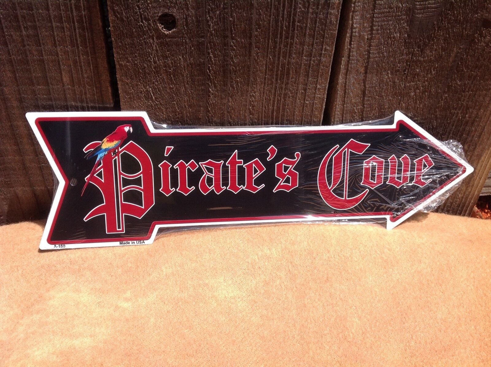 Pirate's Cove This Way To Arrow Sign Directional Novelty Metal 17" x 5"