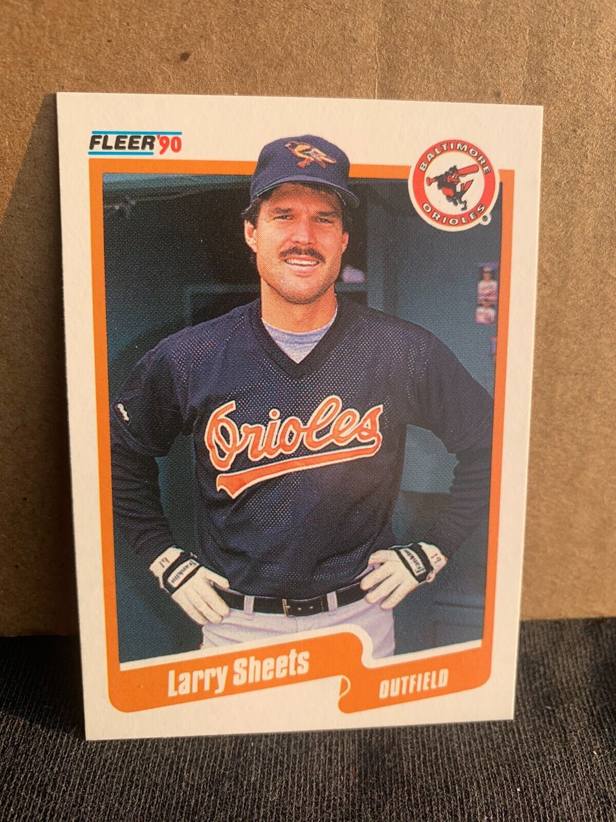 1990 Fleer Baseball Card Baltimore Orioles Larry Sheets