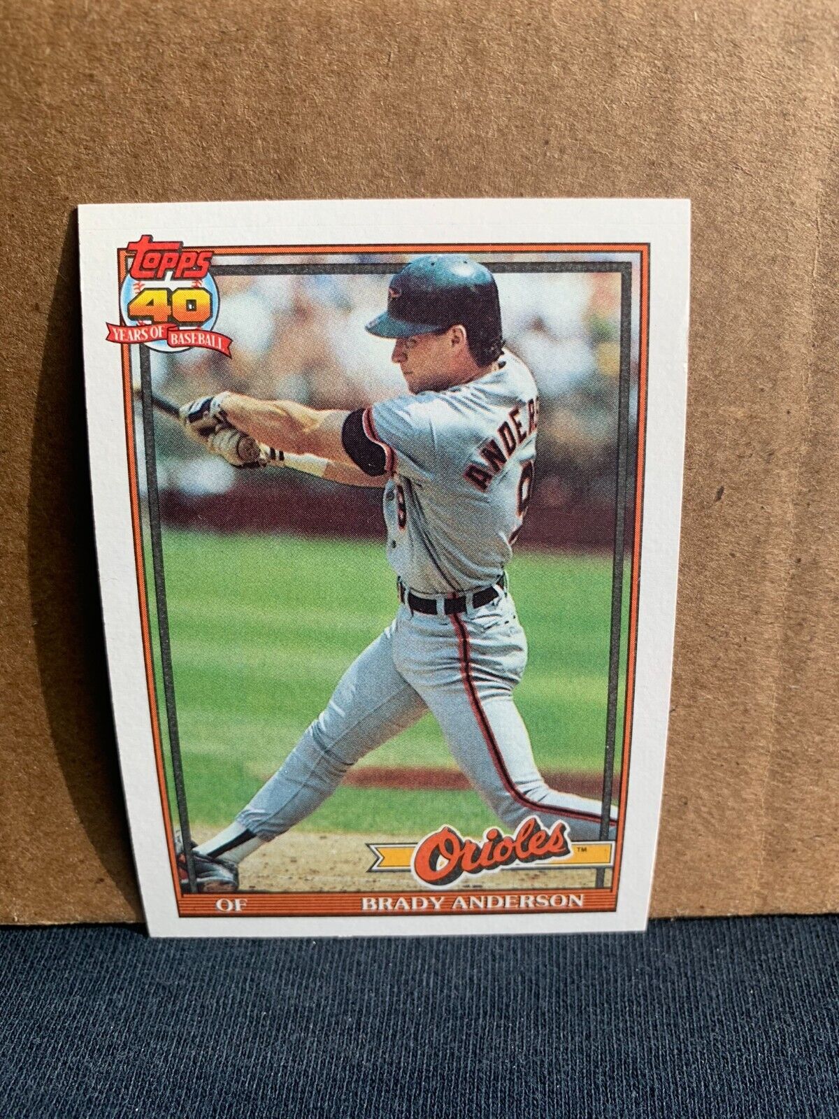 1991 Topps Baseball Card Baltimore Orioles Brady Anderson