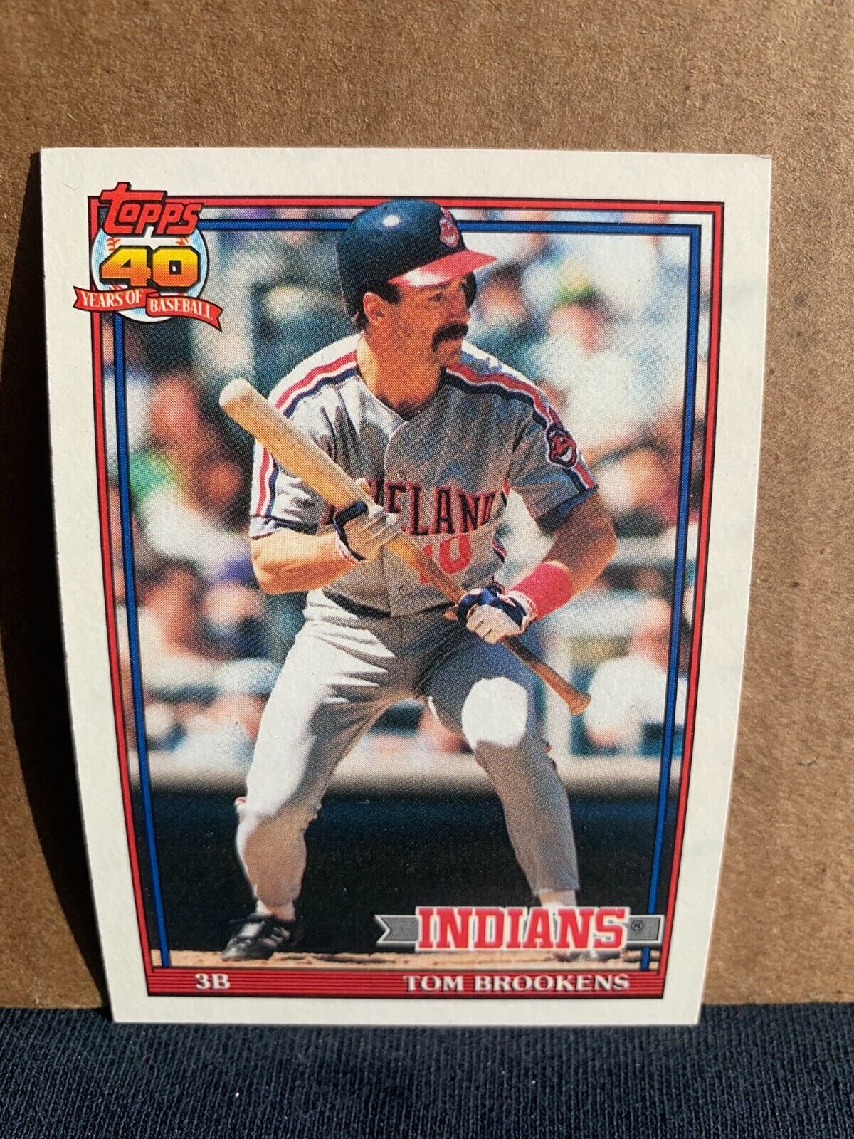 1991 Topps Baseball Card Cleveland Indians Tom Brookens