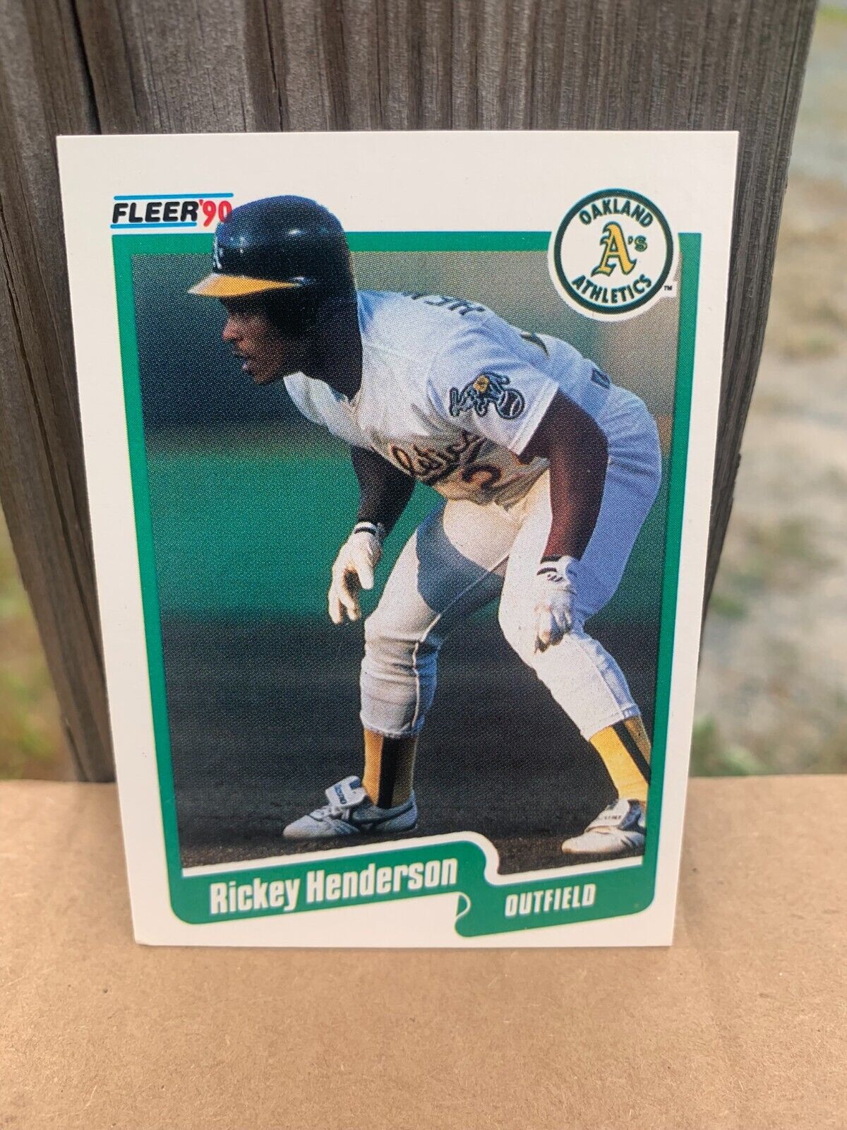 1990 Fleer Baseball Card Oakland Athletics Rickey Henderson