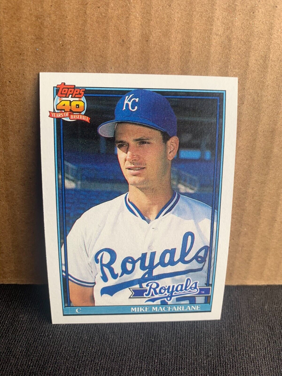 1991 Topps Baseball Card Kansas City Royals Mike Macfarlane