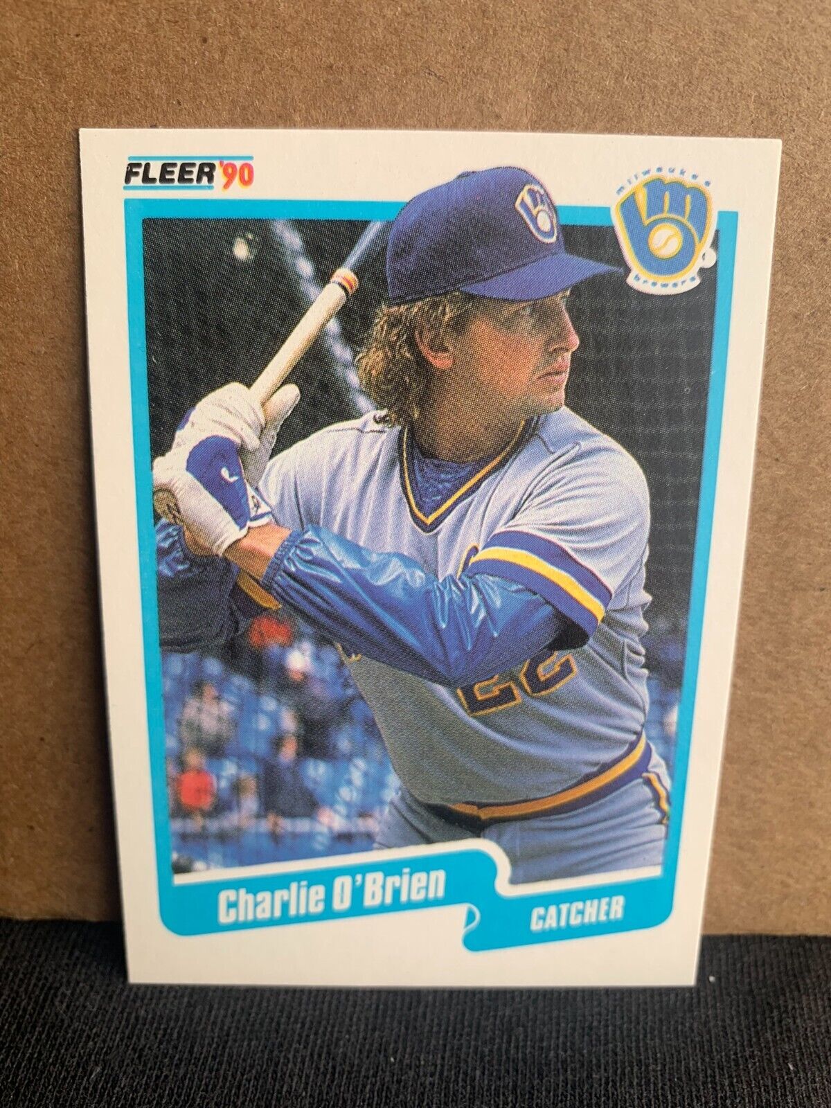 1990 Fleer Baseball Card Milwaukee Brewers Charlie O'Brien