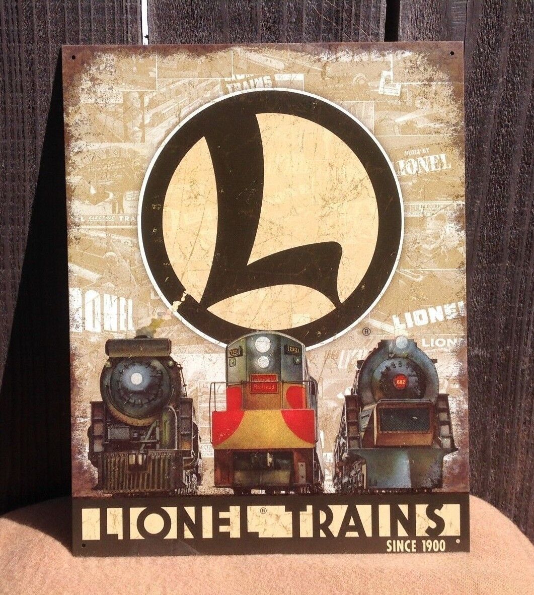 Lionel Legacy Trains 1900 Engine Sign Tin Vintage Garage Bar Decor Old 