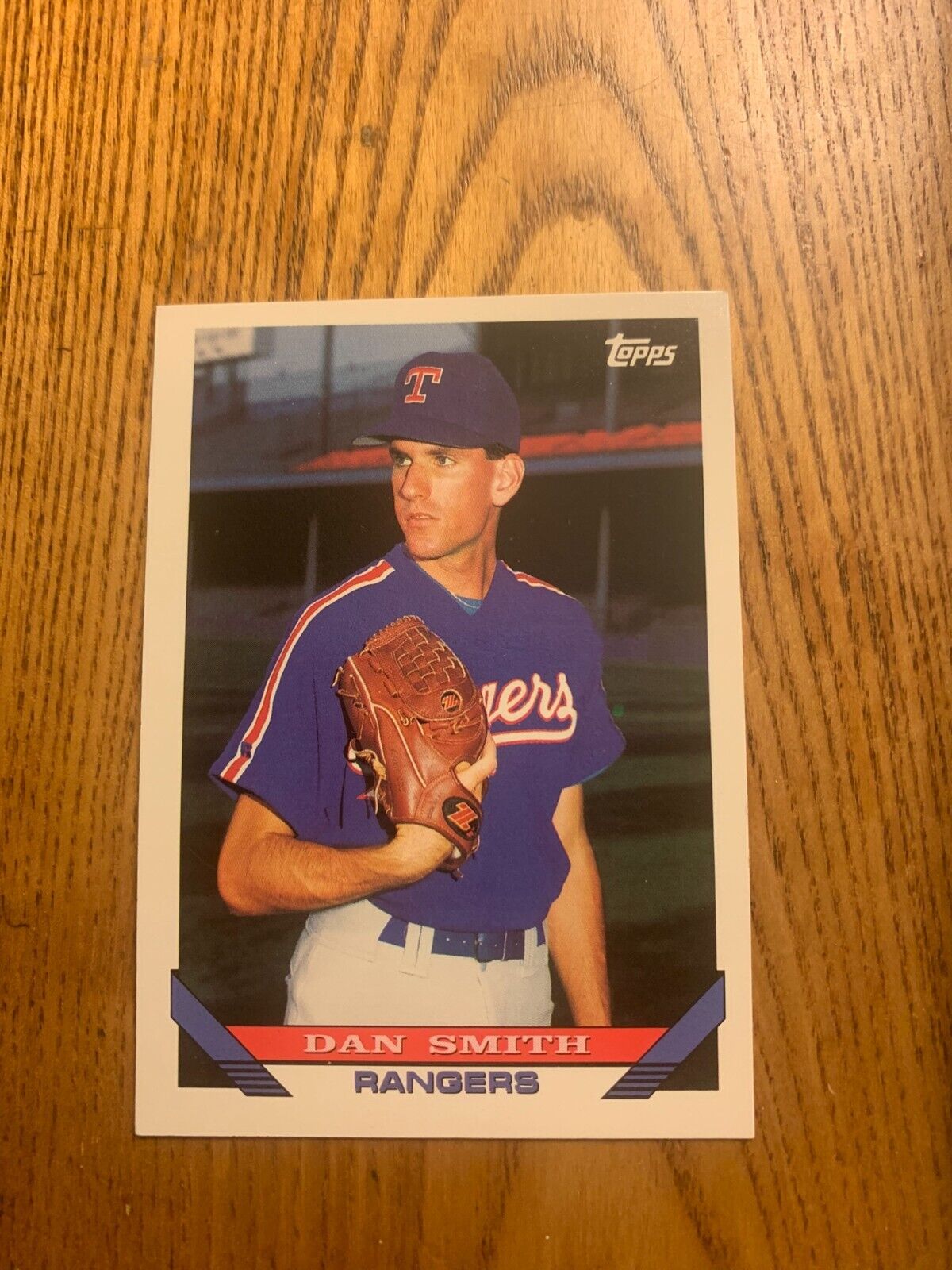 1993 Topps Baseball Card Texas Rangers Dan Smith