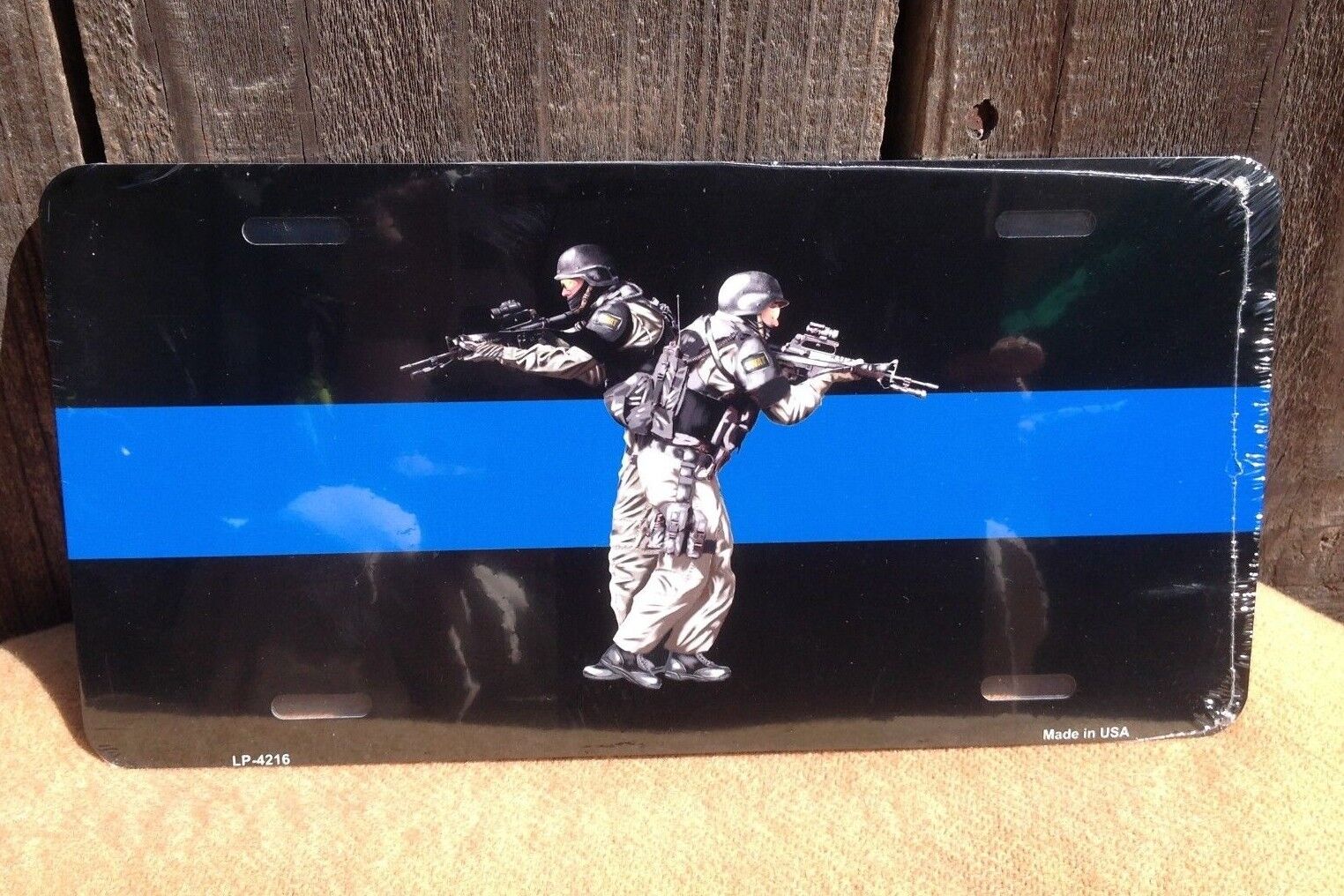 Thin Blue Line Police SWAT Police Auto Car Truck Tag Metal Novelty License Plate
