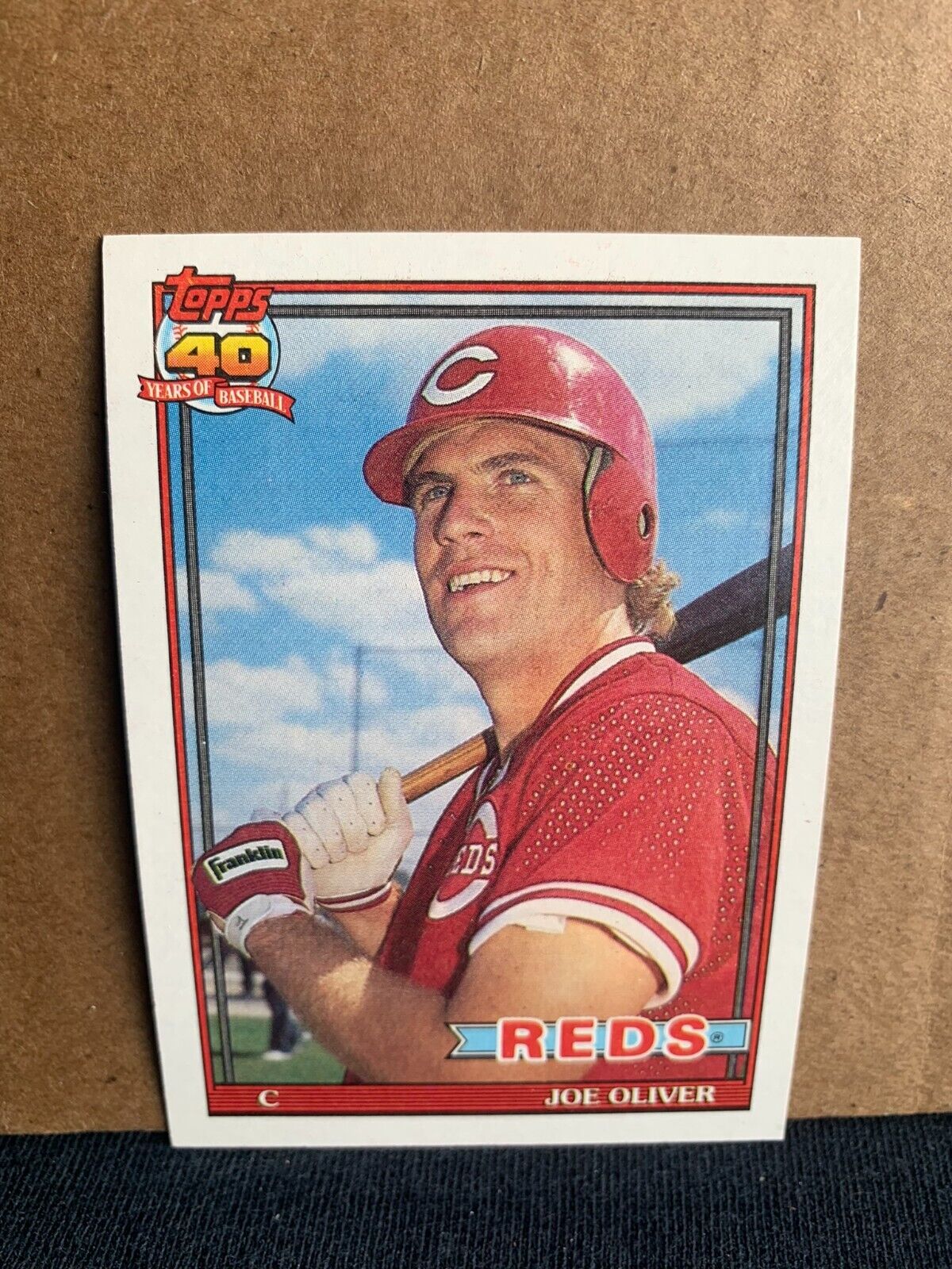 1991 Topps Baseball Card Cincinatti Reds Joe Oliver