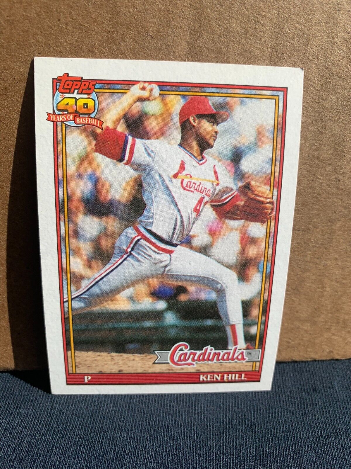 1991 Topps Baseball Card St. Louis Cardinals Ken Hill