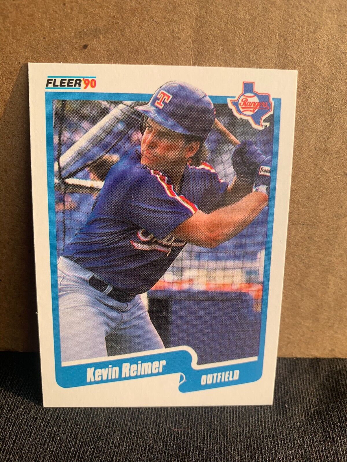 1990 Fleer Baseball Card Texas Rangers Kevin Reimer