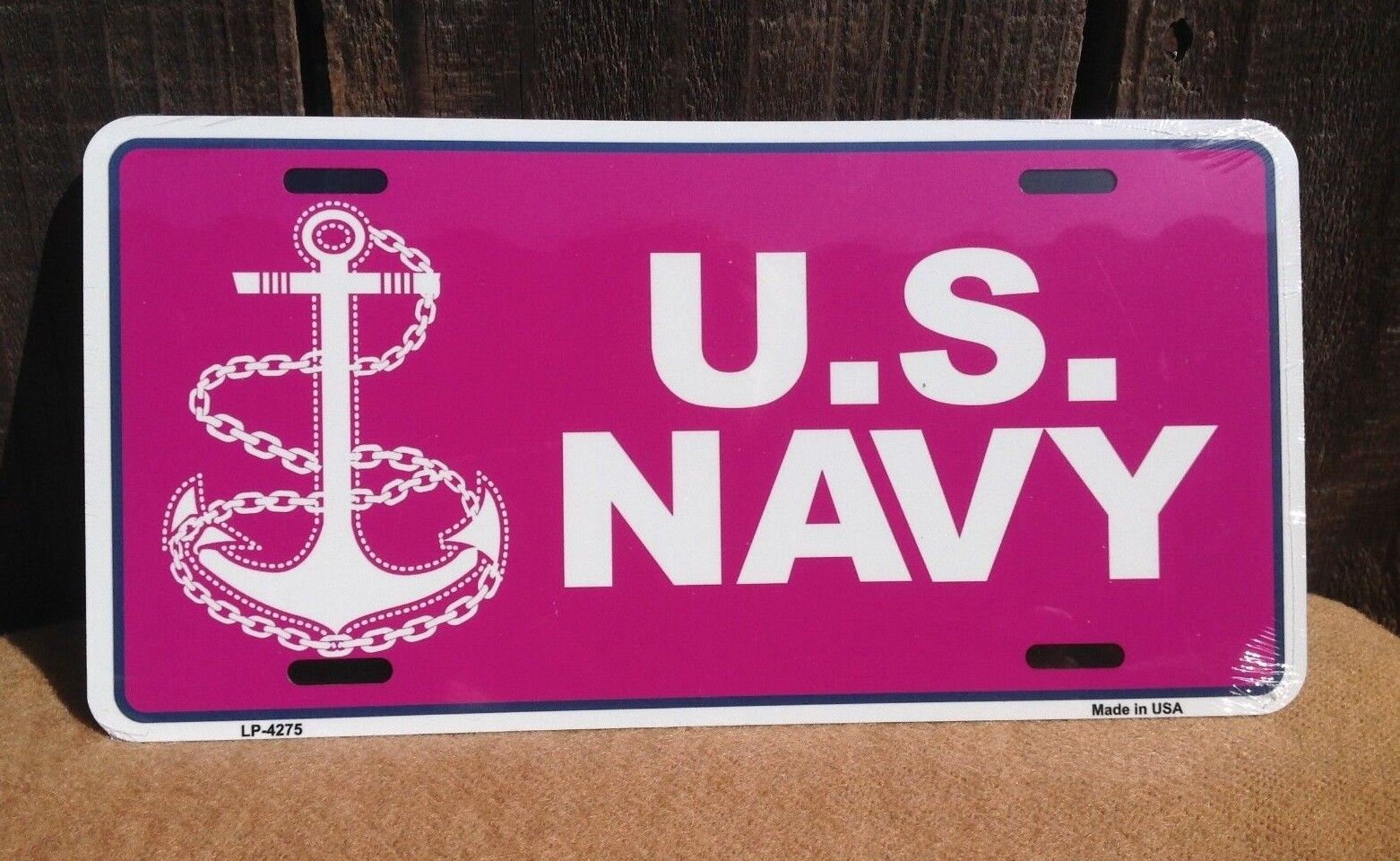 US Navy Pink Military Metal License Plate Auto Car Truck Tag