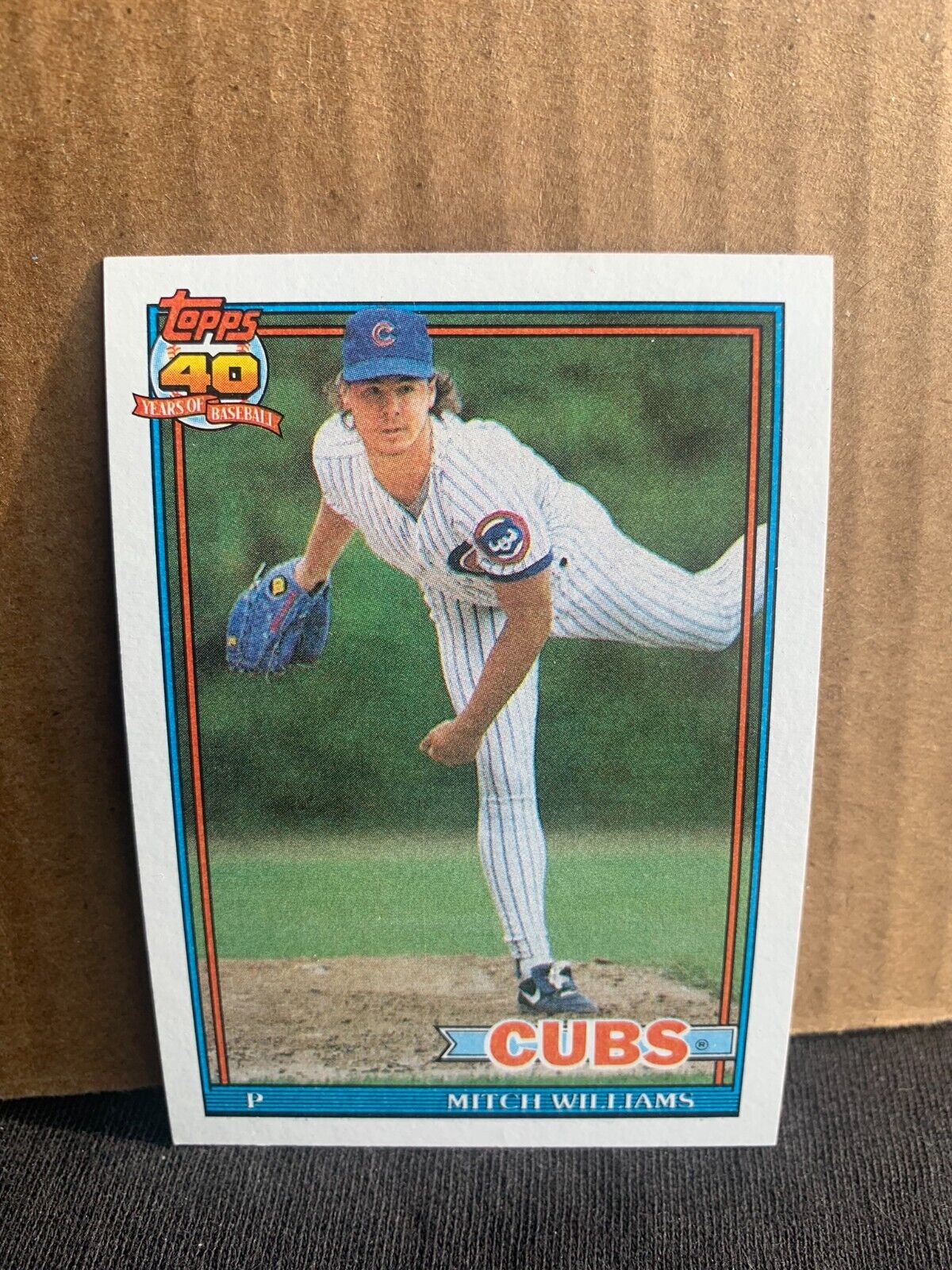 1991 Topps Baseball Card Chicago Cubs Mitch Williams