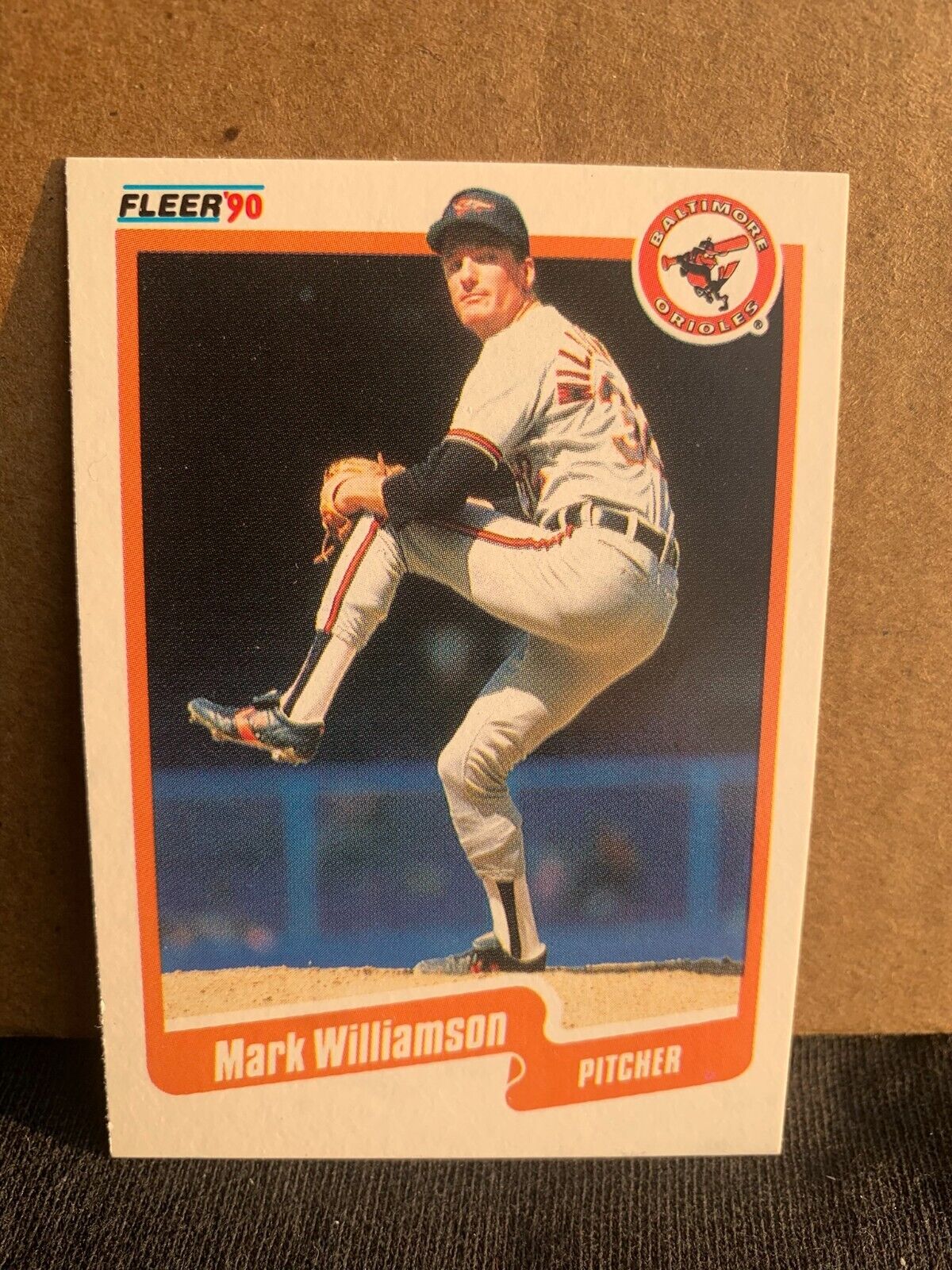 1990 Fleer Baseball Card Baltimore Orioles Mark Williamson