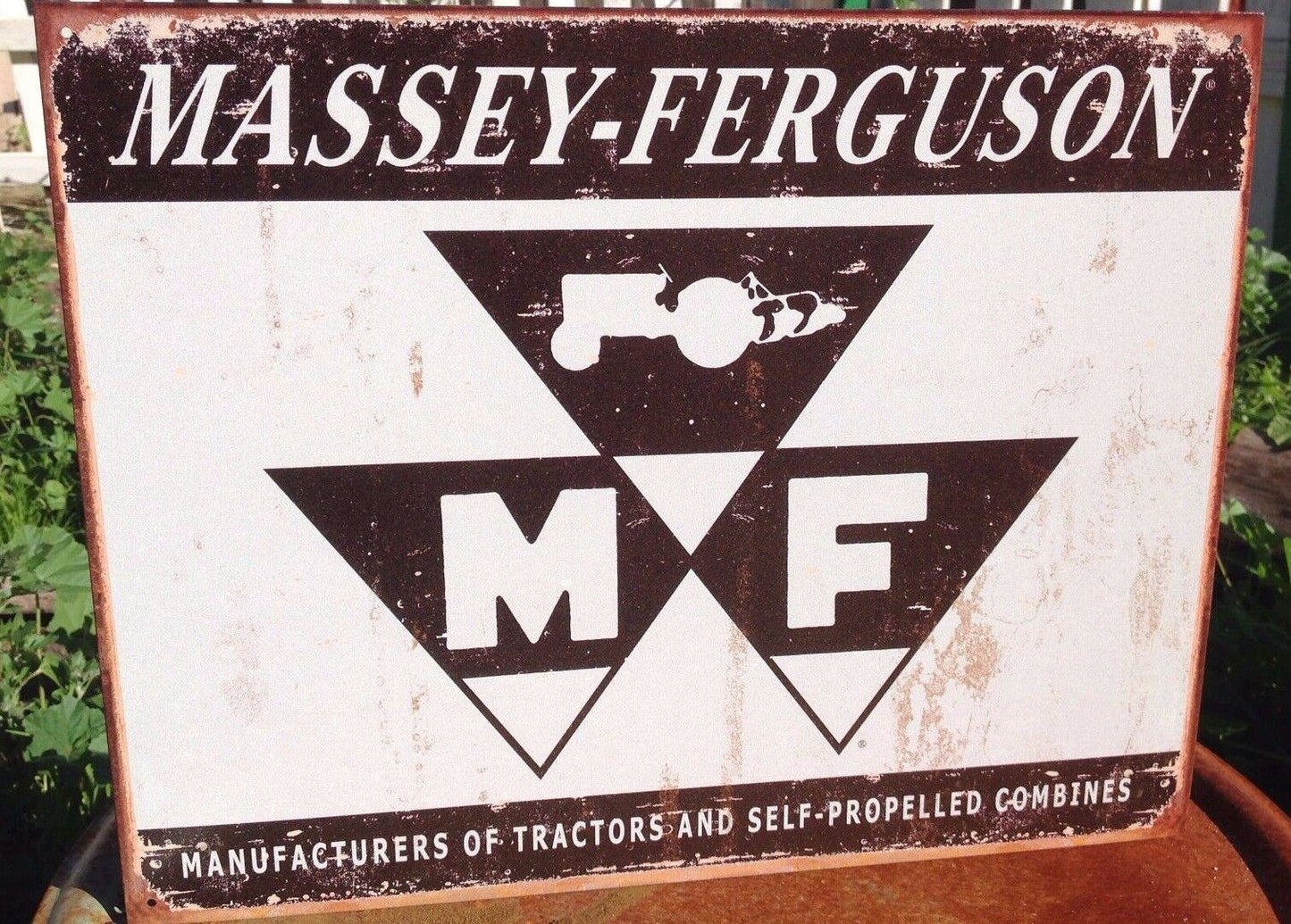 Massey Ferguson Self Propelled Tractor Tin Metal Sign Garage Classic Combines