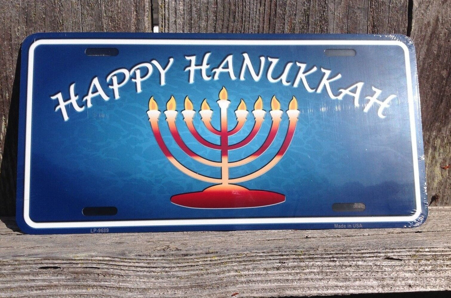 Happy Hanukkah Blue Jewish Holiday Xmas Novelty License Plate Car Auto Truck