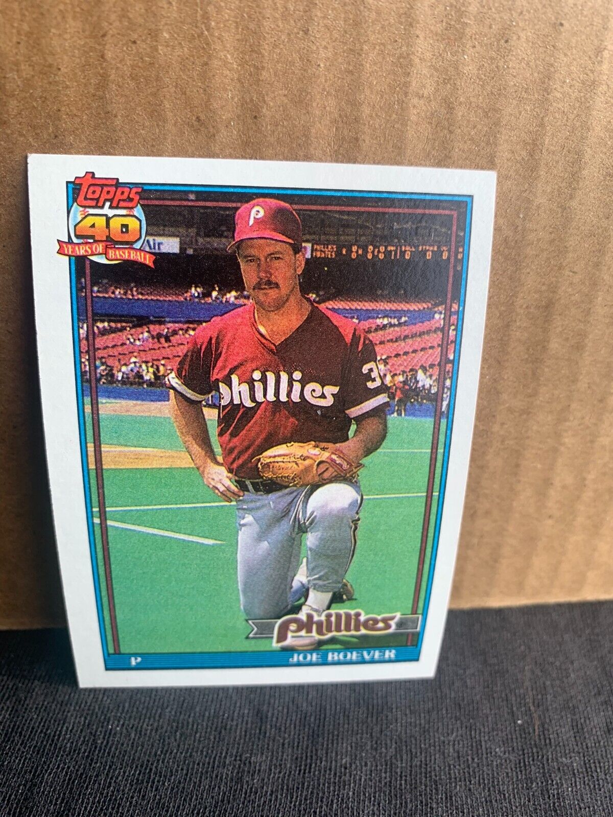 1991 Topps Baseball Card Philadelphia Phillies Joe Boever