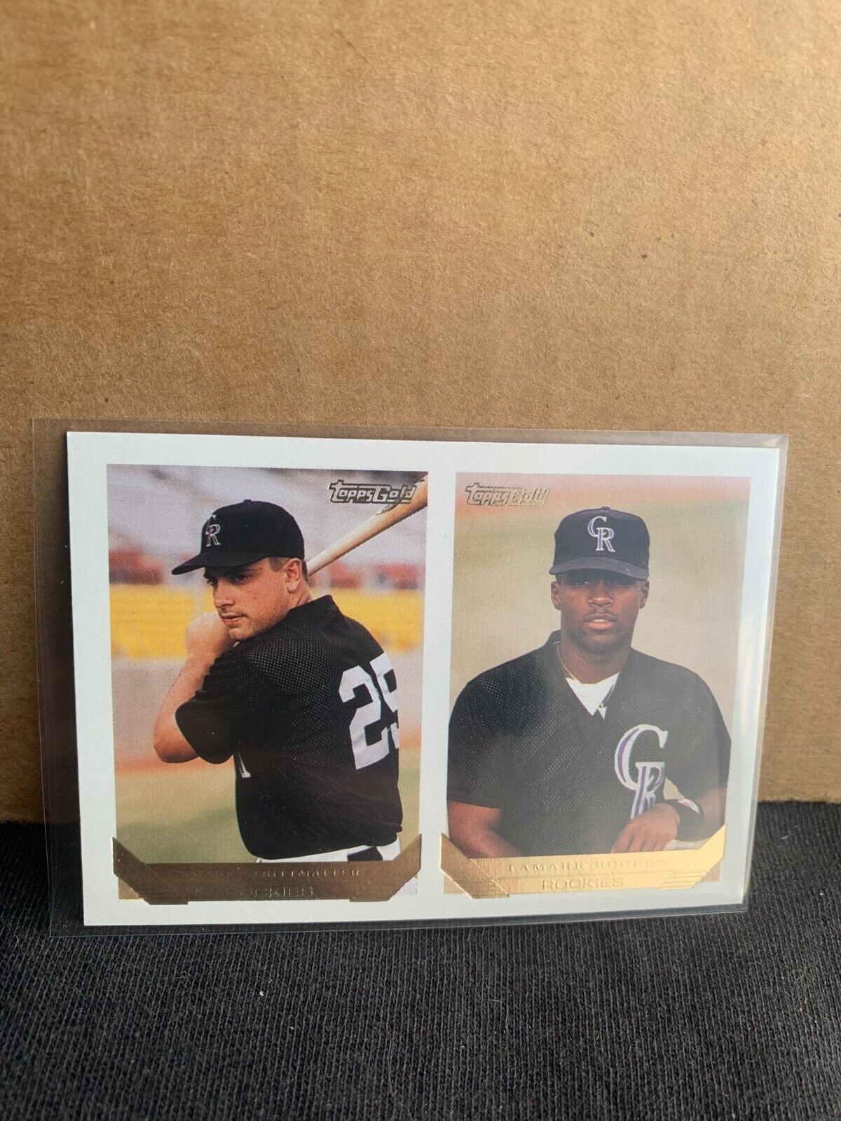 1993 Topps Gold Baseball Card Colorado Rockies LaMarr Rogers Mark Strittmatter