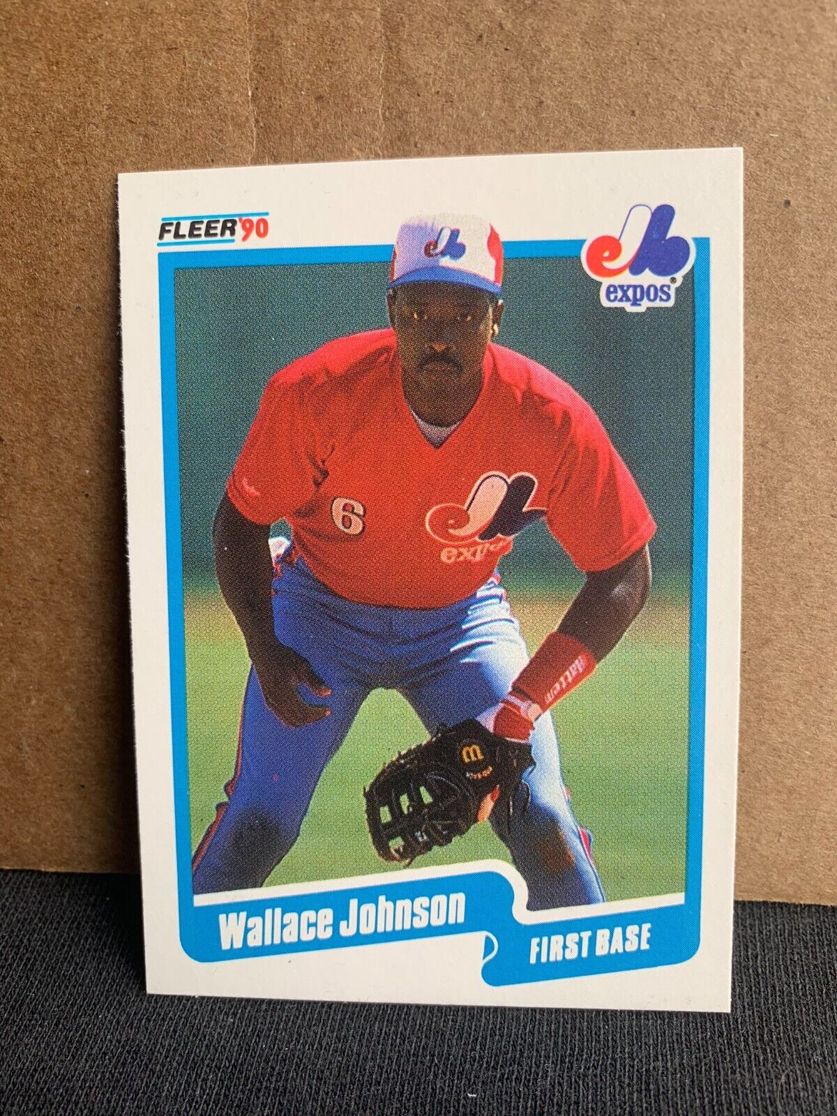 1990 Fleer Baseball Card Montreal Expos Wallace Johnson