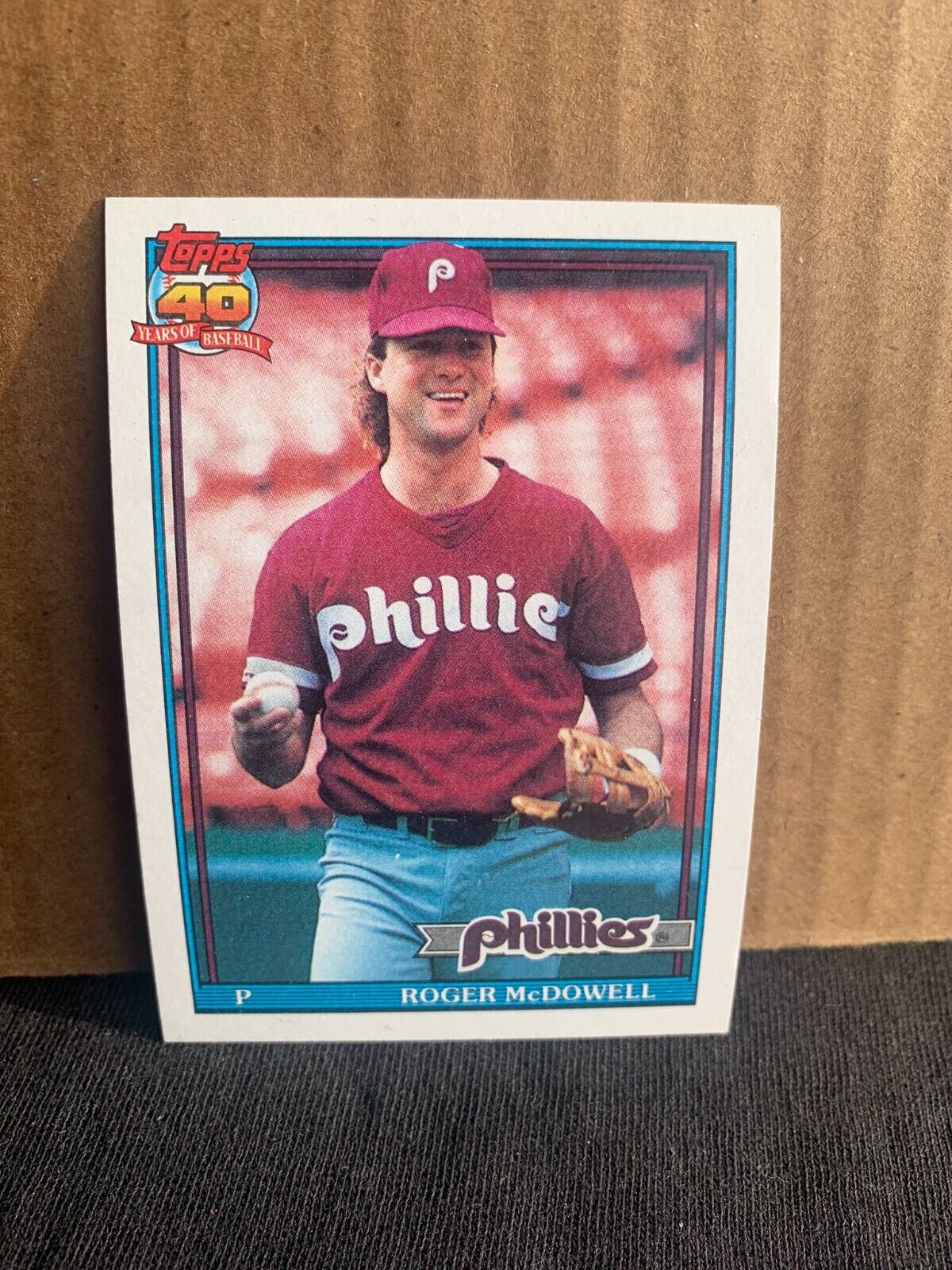 1991 Topps Baseball Card Philadelphia Phillies Roger McDowell