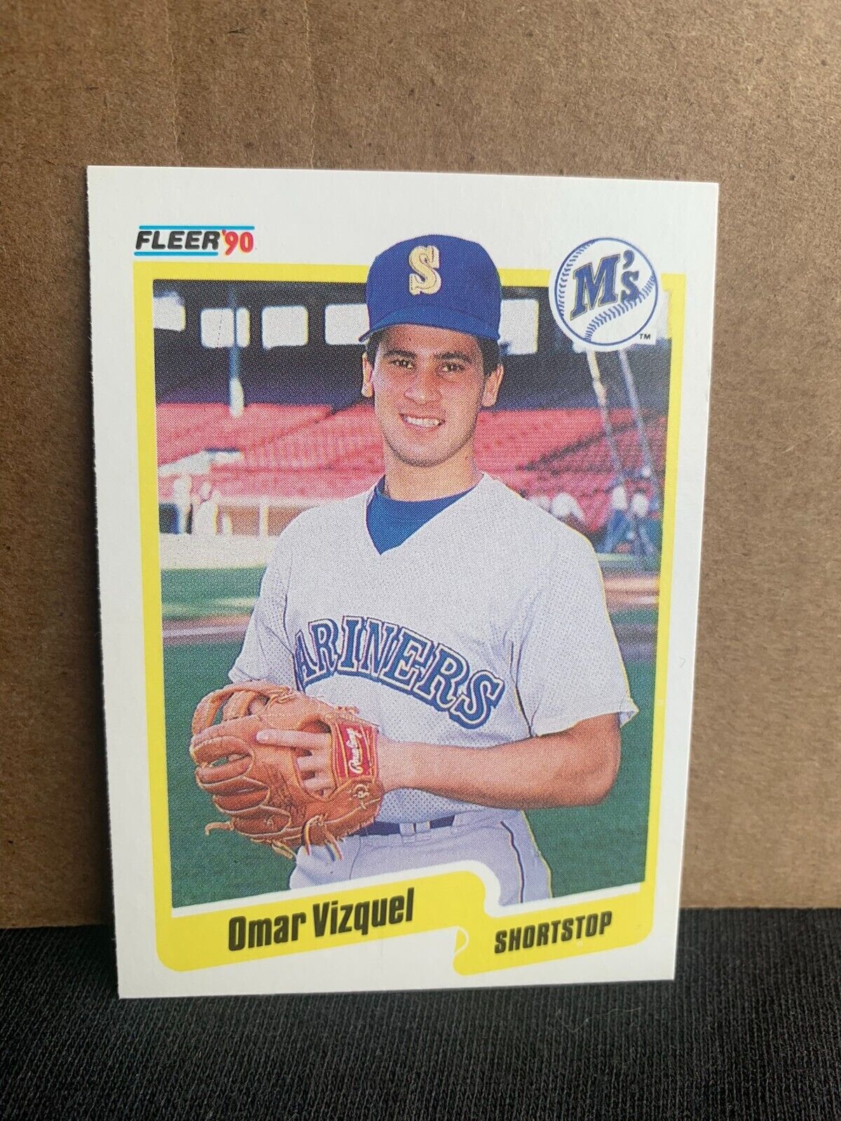 1990 Fleer Baseball Card Seattle Mariners Omar Vizquel