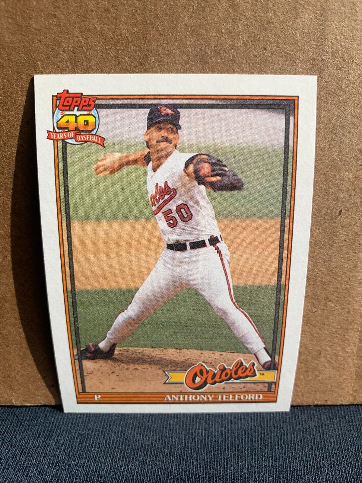 1991 Topps Baseball Card Baltimore Orioles Anthony Telford