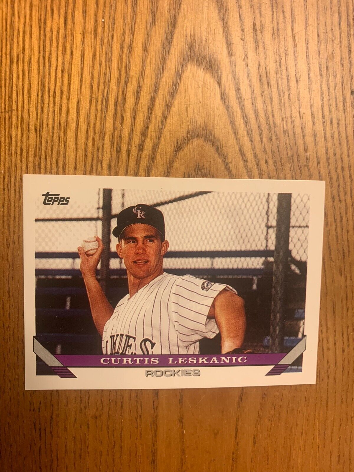 1993 Topps Baseball Card Colorado Rockies Curtis Leskanic