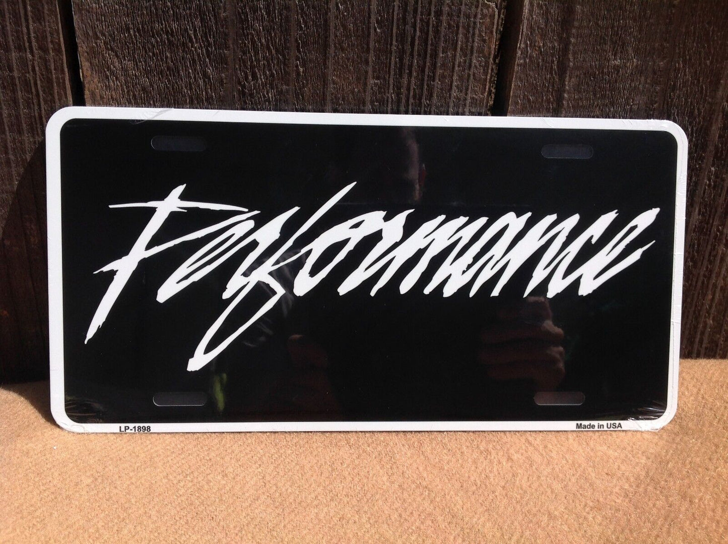 Performance Black White Auto Car Truck Vehicle Tag Novelty License Plate