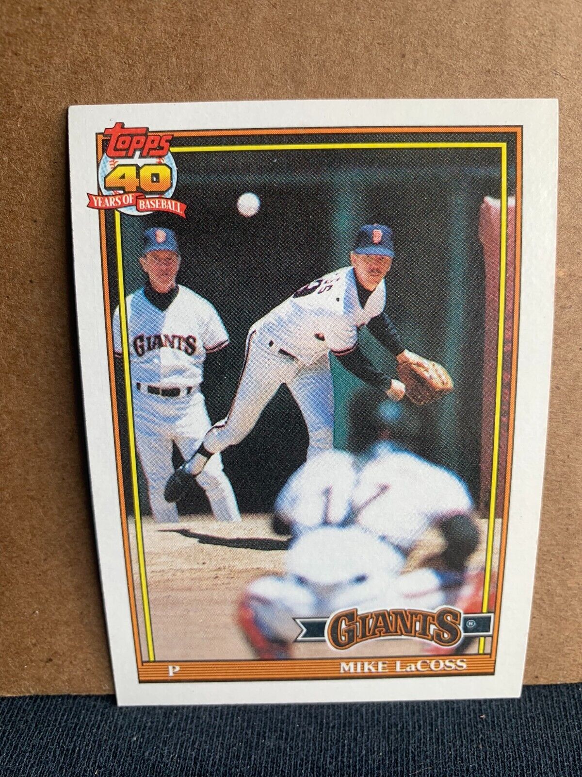 1991 Topps Baseball Card San Francisco Giants Mike LaCoss