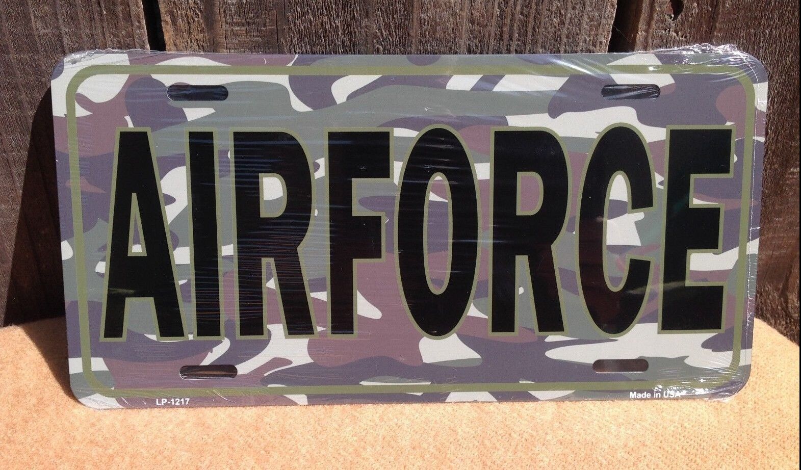 Air Force Camouflage Veteran Military Metal License Plate Auto Car Truck Tag