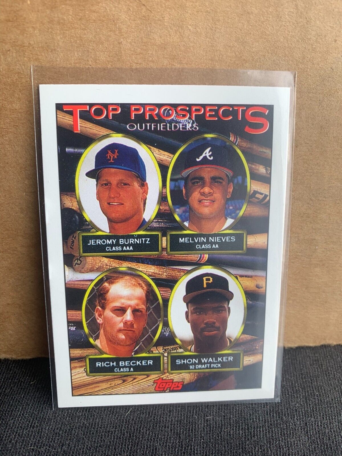 1993 Topps Baseball Card Top Prospects Burnitz Nieves Becker Walker