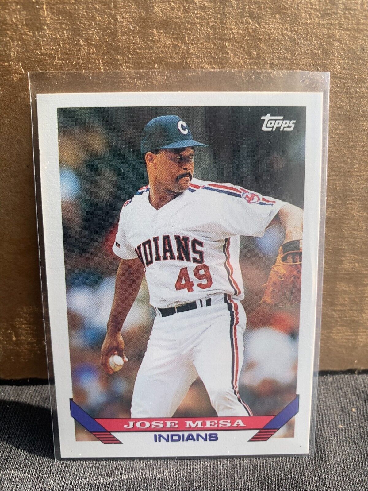 1993 Topps Baseball Card Cleveland Indians Jose Mesa 